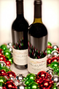 2009 Syrah Rose and 2009 Cab in Christmas balls