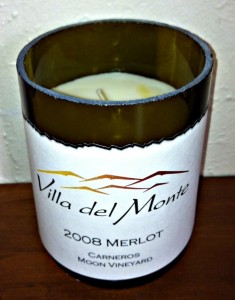 Villa del Monte Wine Bottle Candle
